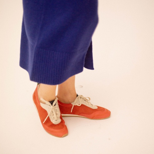 Ritza sneakersy, vintage czerwony nubuk | Balagan Studio