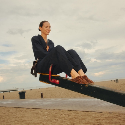 Bayit klapki, cętki welur | Balagan Studio