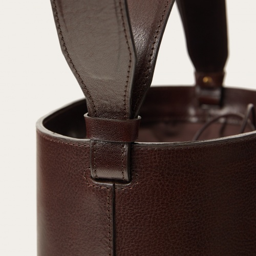Champagne Bucket Bag M, deep brown | Balagan Studio