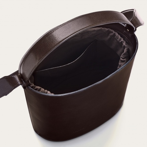 Champagne Bucket Bag M, deep brown | Balagan Studio