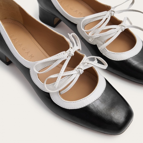 Greta Heels, black & white gloss | Balagan Studio