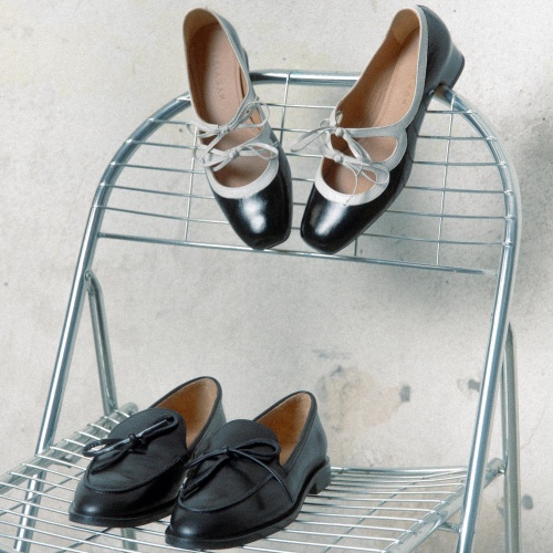 Greta Heels, black & white gloss | Balagan Studio