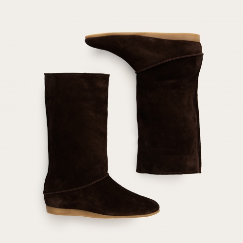 Sasha Boots, dark chocolate velvet | Balagan Studio