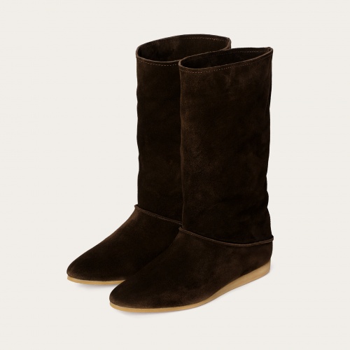 Sasha Boots, dark chocolate velvet | Balagan Studio