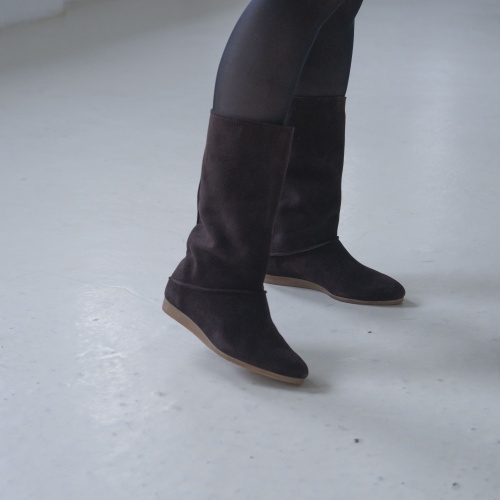 Sasha Boots, dark chocolate velvet | Balagan Studio