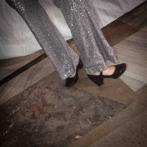 Dora High Heels, black glitter | Balagan Studio