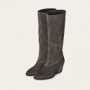 Jane High Boots, antracit velvet OUTLET