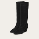 Jane High Boots, black velvet OUTLET