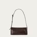 Monique Bag M, brown croco
