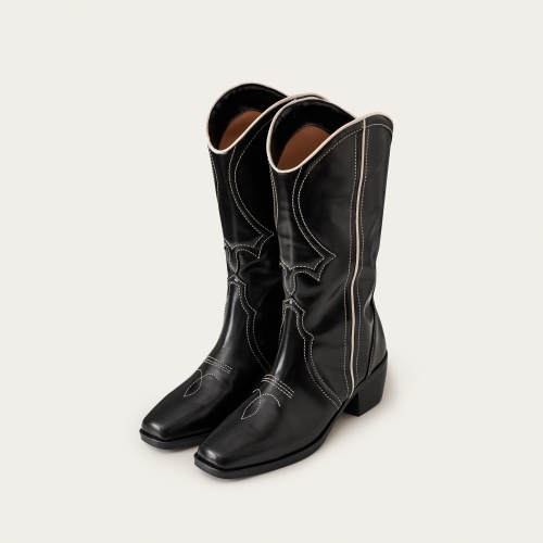 Thelma Cowboy Boots, black
