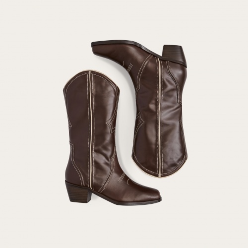 Thelma Cowboy Boots, brown | Balagan Studio