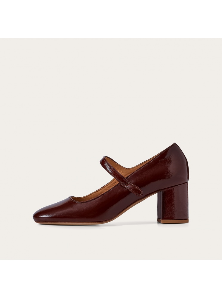 Dora High Heels, burgundy gloss