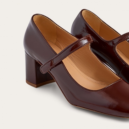 Dora High Heels, burgundy gloss | Balagan Studio