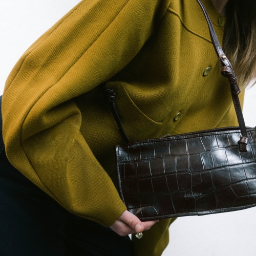 Suzanne Bag S, brown croco | Balagan Studio