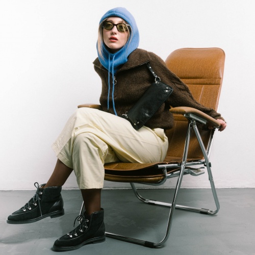 Roe Boots, black velvet| Balagan Studio