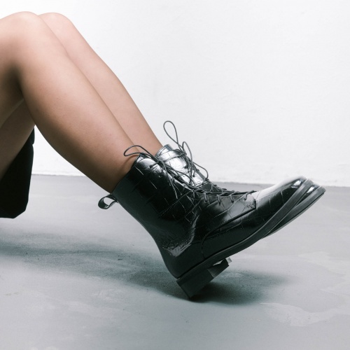 Tzava Boots, black croco | Balagan Studio