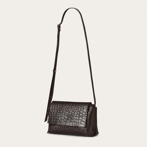 Ashley Bag S, brown croco | Balagan Studio