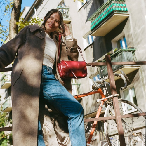 Zim torebka M, rubinowy | Balagan Studio