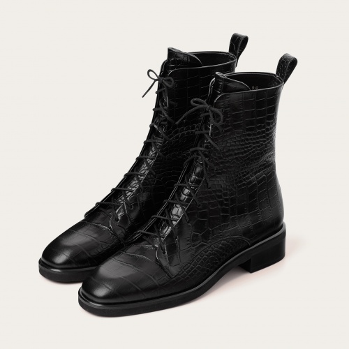 Tzava Boots, black croco | Balagan Studio
