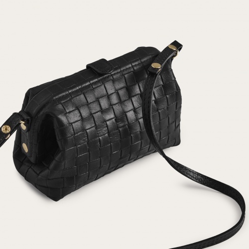 Rofe torebka S, czarna matowa plecionka OUTLET | Balagan Studio