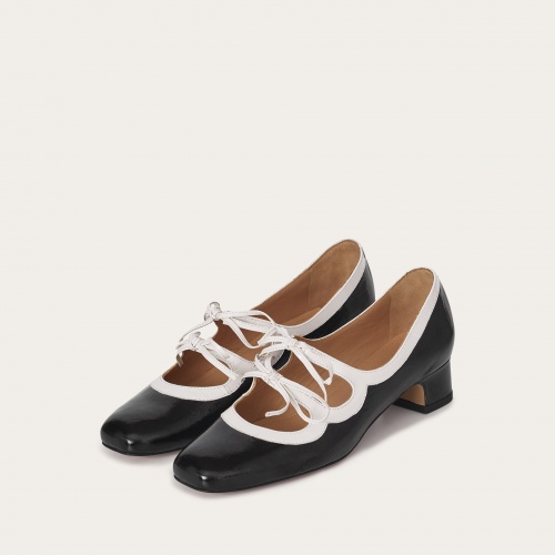 Greta Heels, black & white gloss | Balagan Studio