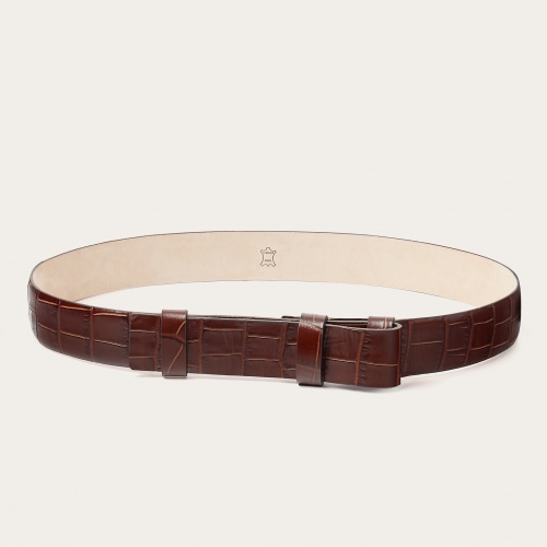 Wide waistline belt, brown...