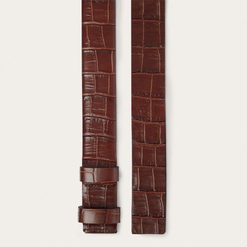 Wide waistline belt, brown croce | Balagan Studio
