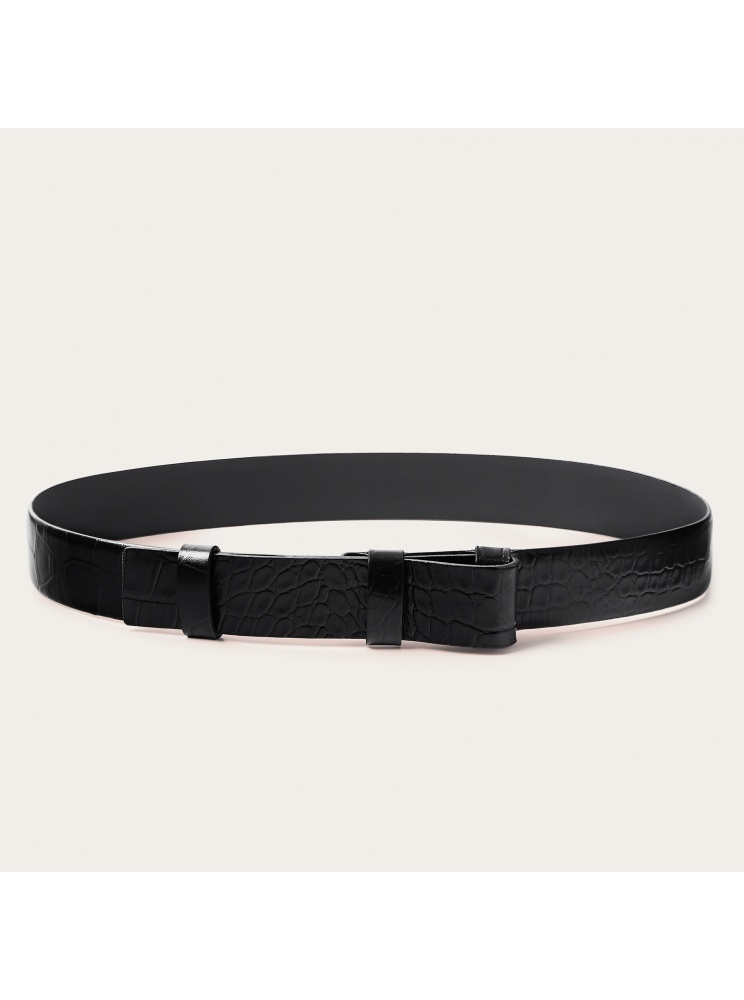 Wide waistline belt, black croce | Balagan Studio