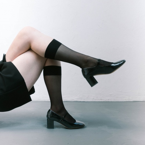 Dora czółenka na wysokim obcasie, czarny połysk | Balagan Studio