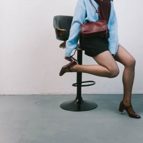 Dora High Heels, burgundy gloss | Balagan Studio