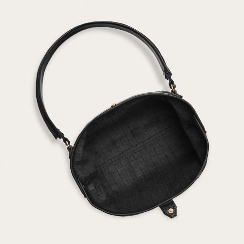 Hug bag torebka M, czarna matowa plecionka | Balagan Studio