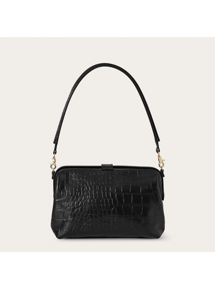 Rofe Bag L, black croco | Balagan Studio