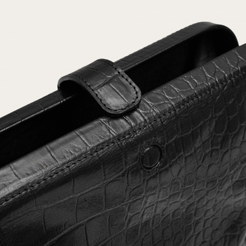 Rofe Bag L, black croco | Balagan Studio
