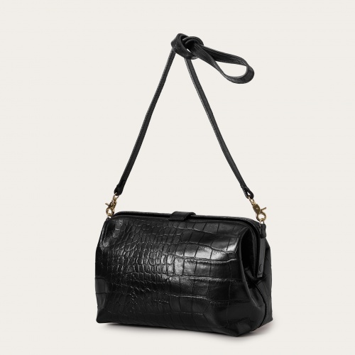 Rofe Bag L, black croco | Balagan Studio