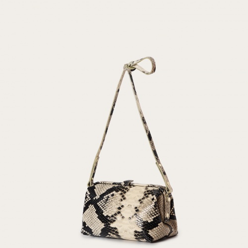 Rofe Bag M, off white python pattern | Balagan Studio