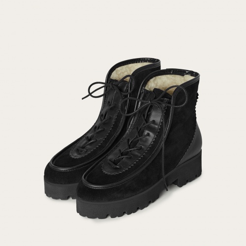 Junko botki, czarny welur OUTLET | Balagan Studio