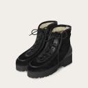 Junko botki, czarny welur OUTLET