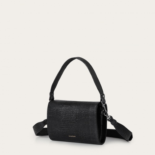 Gala torebka M, czarny wzór jaszczurki | Balagan Studio