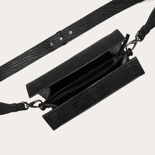 Gala torebka M, czarny wzór jaszczurki | Balagan Studio