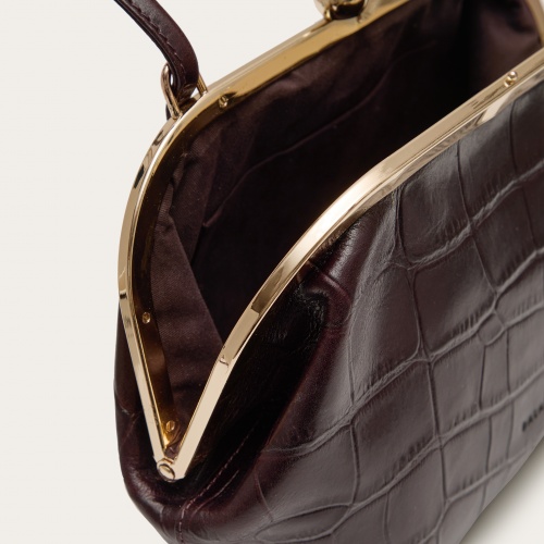 Sicily Bag M, brown croco | Balagan Studio