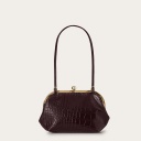 Sicily Bag M, brown croco