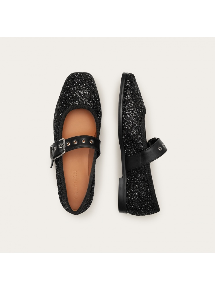Louisine Ballerina, black glitter | Balagan Studio