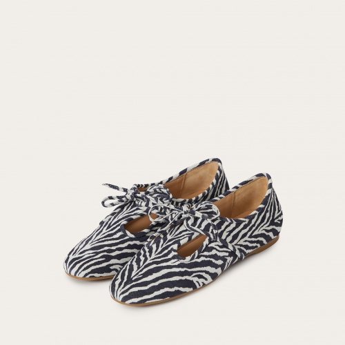 Parpar Flats, zebra velvet | Balagan Studio