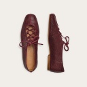 Roma Ballerina, burgundy lizard