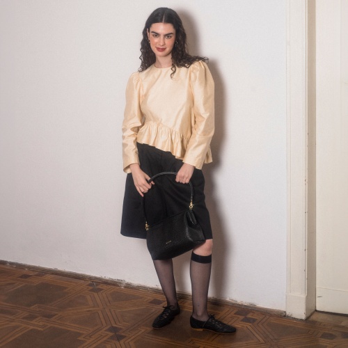 Rofe Bag L, black lizard | Balagan Studio