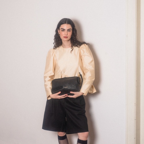 Rofe Bag L, black lizard | Balagan Studio