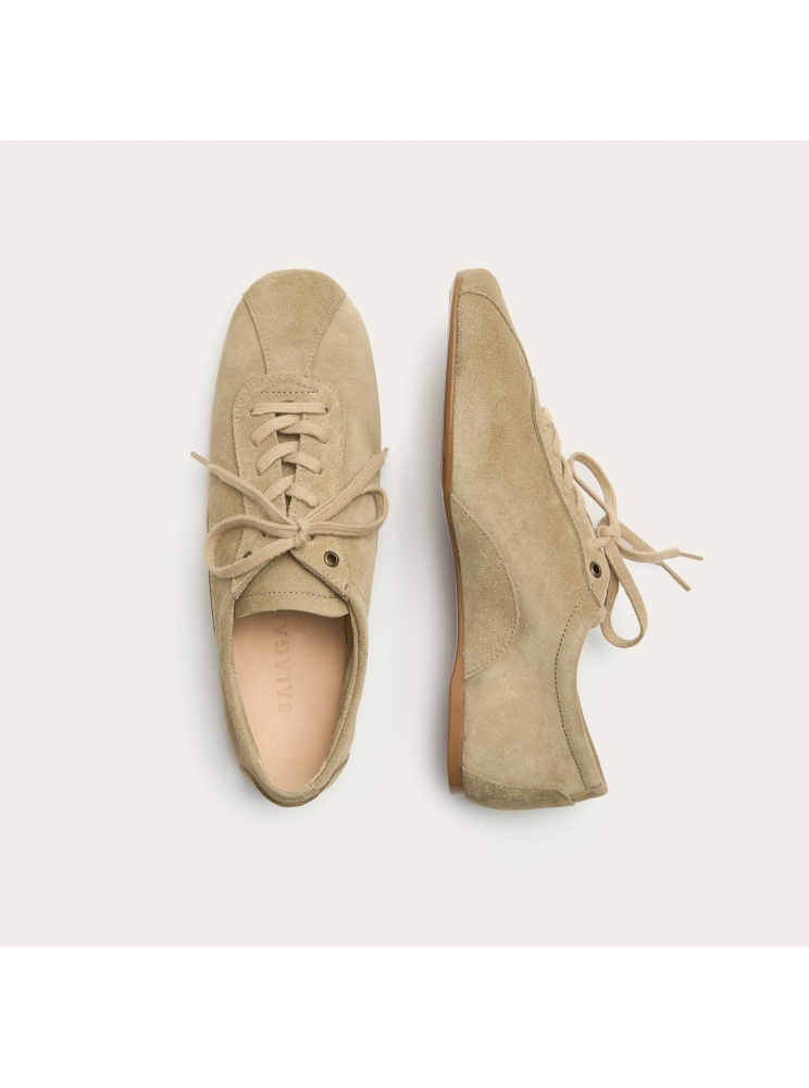 Bowling Flats, wheat velvet | Balagan Studio