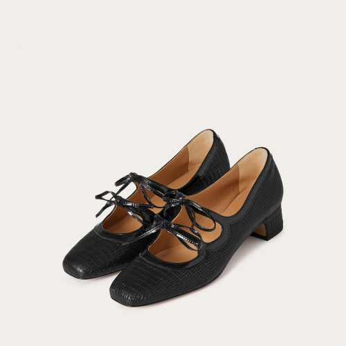 Greta Heels, black lizard | Balagan Studio