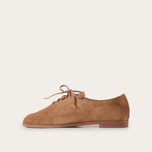Step Flats, caramel velvet