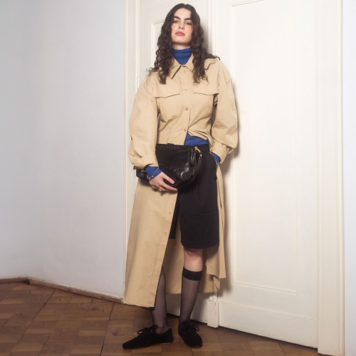 Rofe Bag L, black croco | Balagan Studio